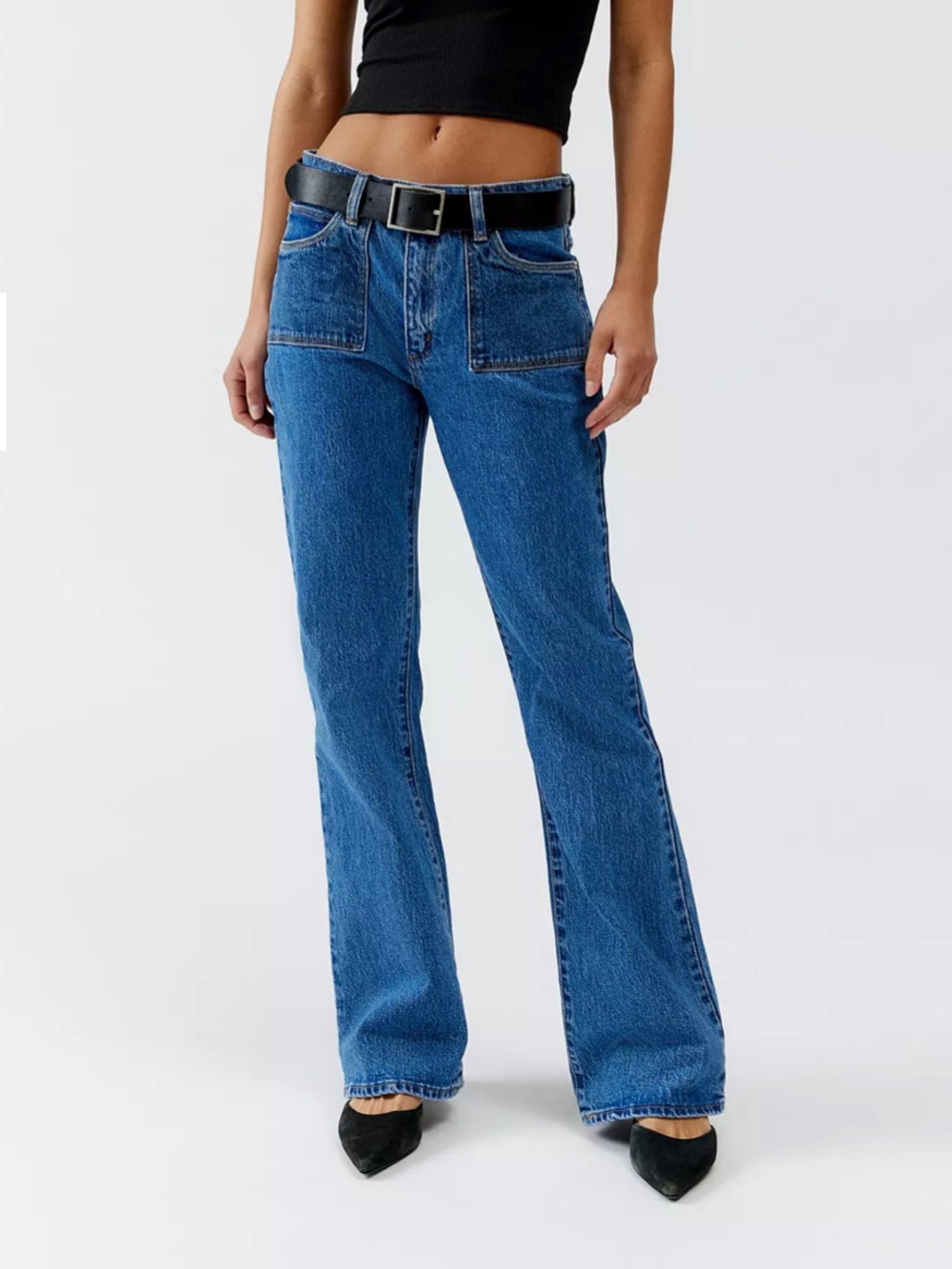 Abrand A95 Patch Pocket High-Rise Flare Jeans - Women
